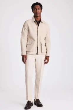 Light Taupe Technical Field Jacket