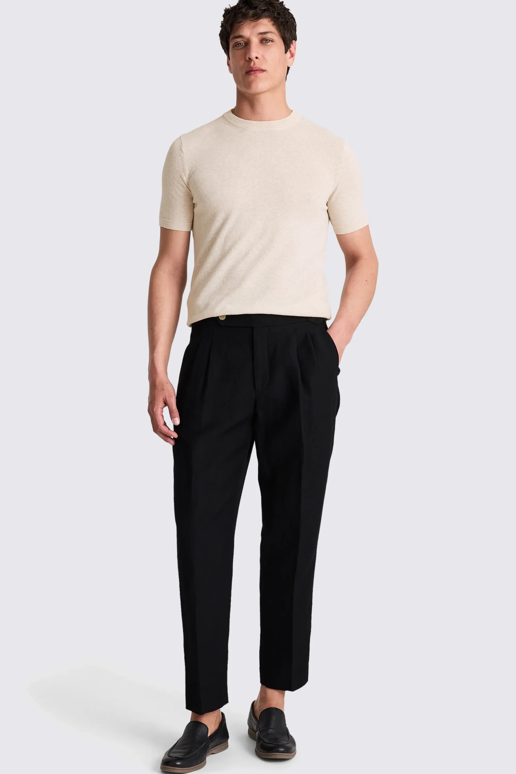 Linen Blend Oatmeal T-shirt