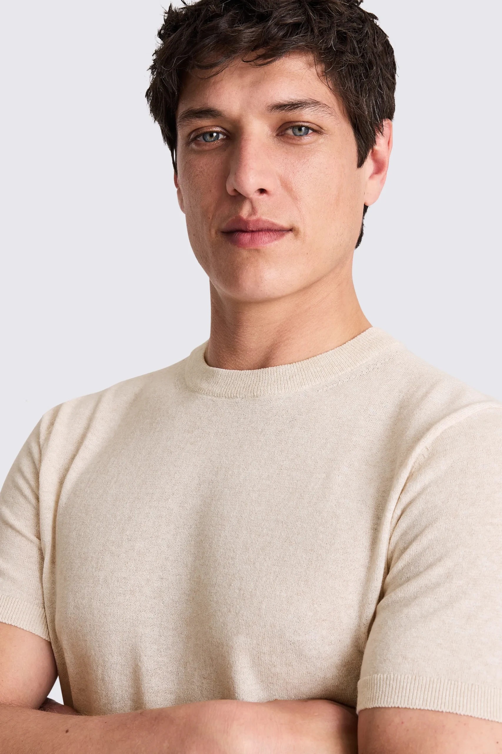 Linen Blend Oatmeal T-shirt