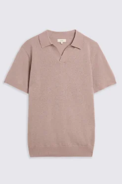Linen Blend Pink Skipper Polo