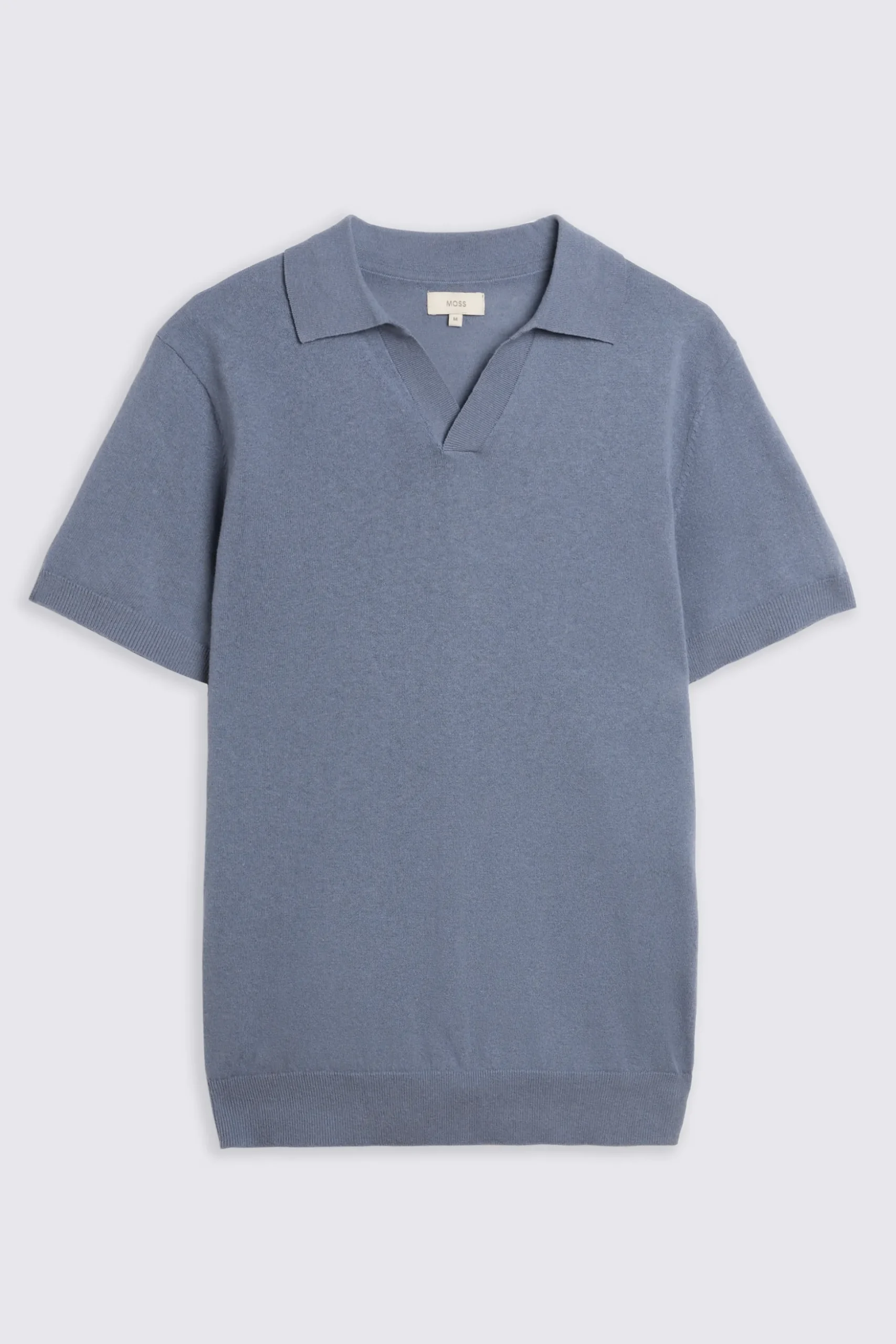 Linen Blend Steel Blue Skipper Polo