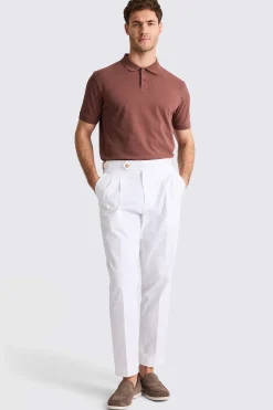Marron Pique Polo Shirt