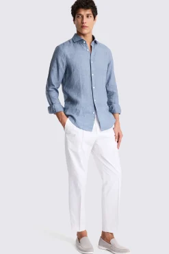 Mid Blue Linen Shirt