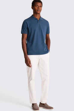 Mid Blue Piqué Polo Shirt