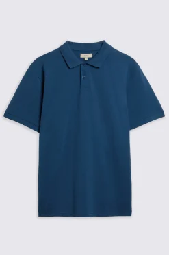 Mid Blue Piqué Polo Shirt