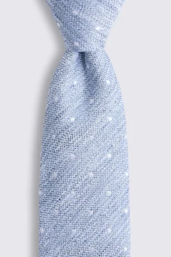 Mid Blue Polka Dot Tie