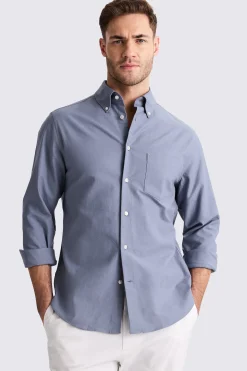 Mid Blue Washed Oxford Shirt