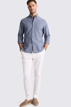 Mid Blue Washed Oxford Shirt
