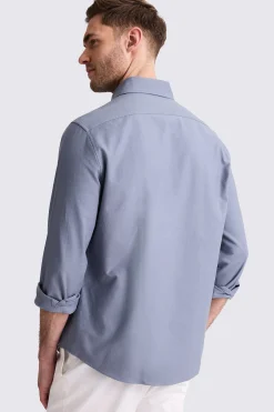 Mid Blue Washed Oxford Shirt