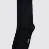 Navy Fine Ribbed Socks