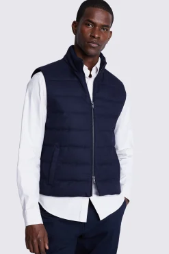 Navy Flannel Gilet