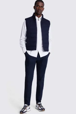Navy Flannel Gilet