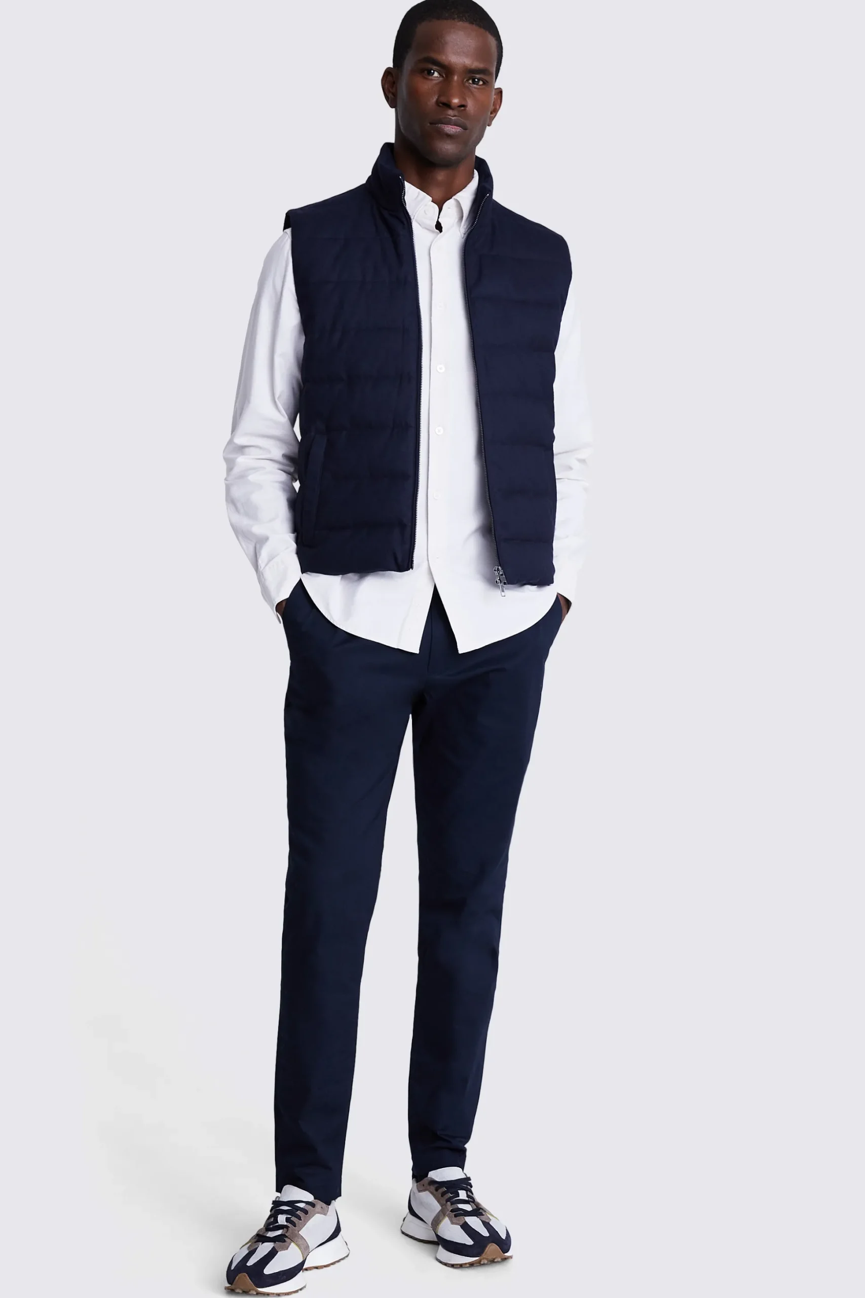 Navy Flannel Gilet