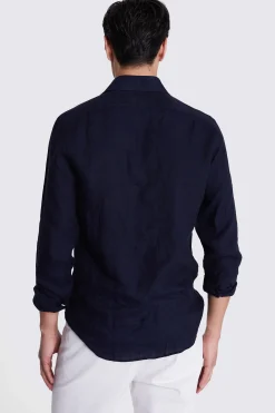 Navy Linen Shirt