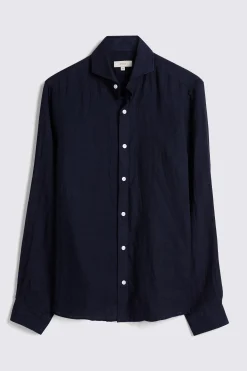 Navy Linen Shirt