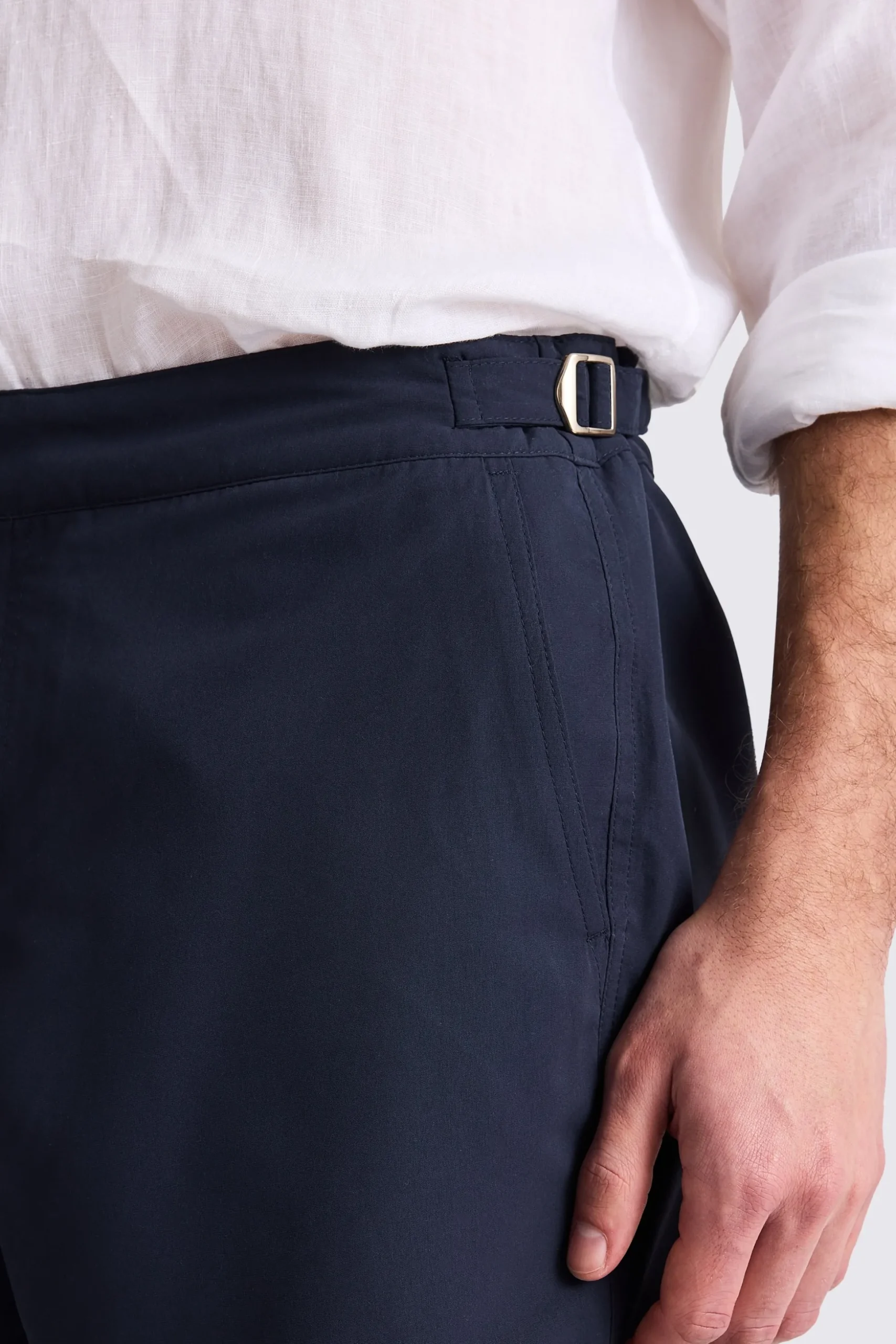 Navy Peached Smart Swim Shorts