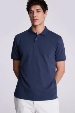 Navy Piqué Polo Shirt