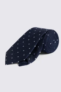 Navy Polka Dot Tie