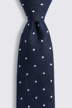 Navy Polka Dot Tie