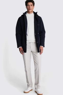 Navy Removable Hood Jacket