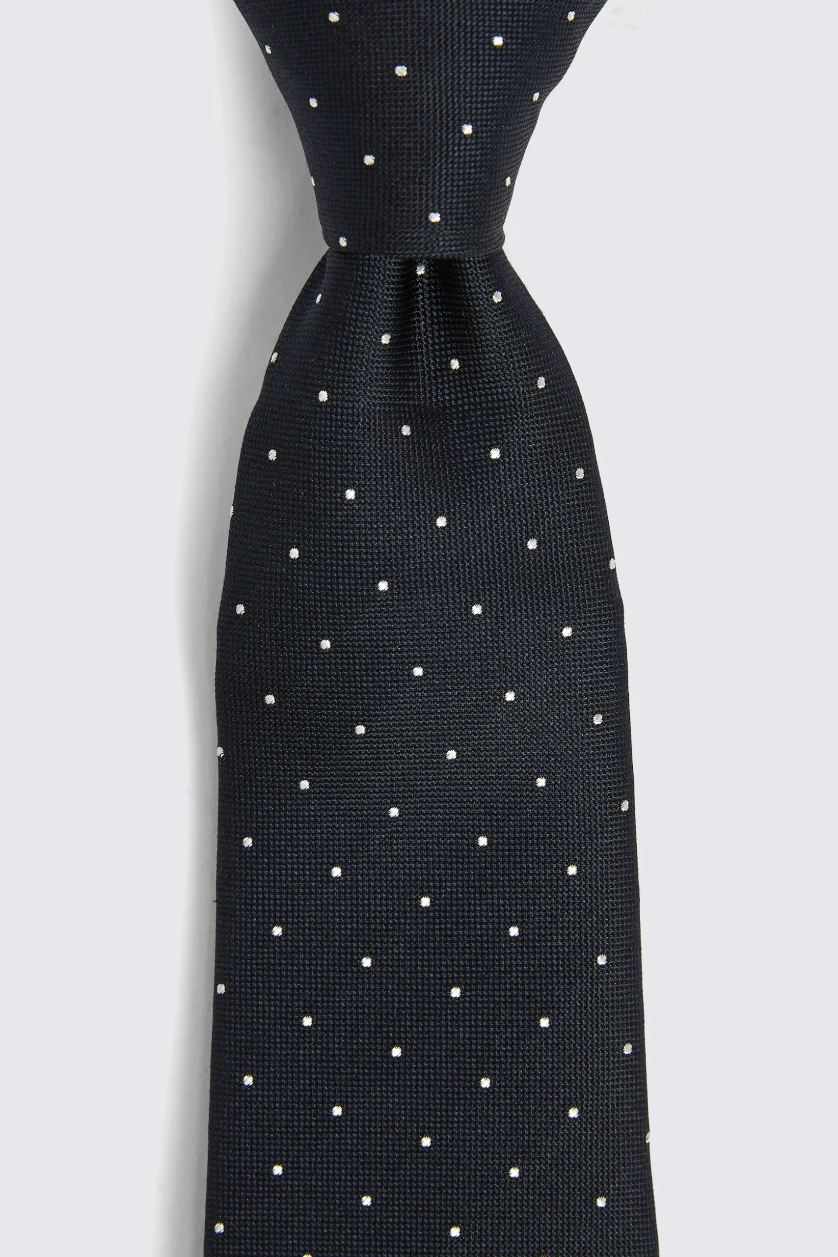 Navy Silk Pindot Tie