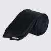 Navy Silk Semi Plain Tie