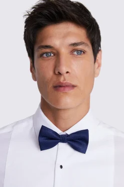 Navy Texture Bow Tie