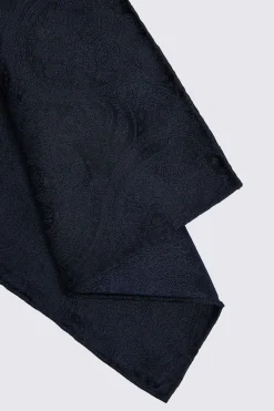 Navy Wedding Paisley Pocket Square