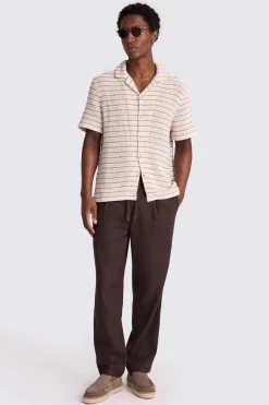 Neutral Crochet Stripe Shirt