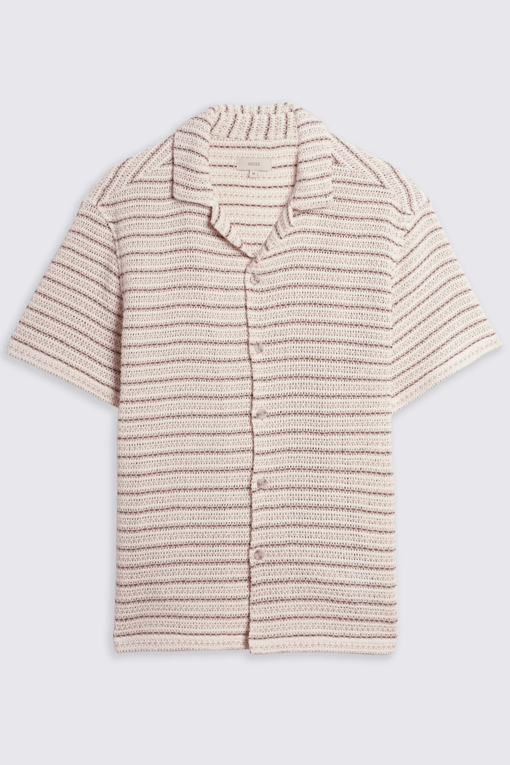 Neutral Crochet Stripe Shirt
