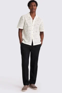 Neutral Cuban Crochet Shirt