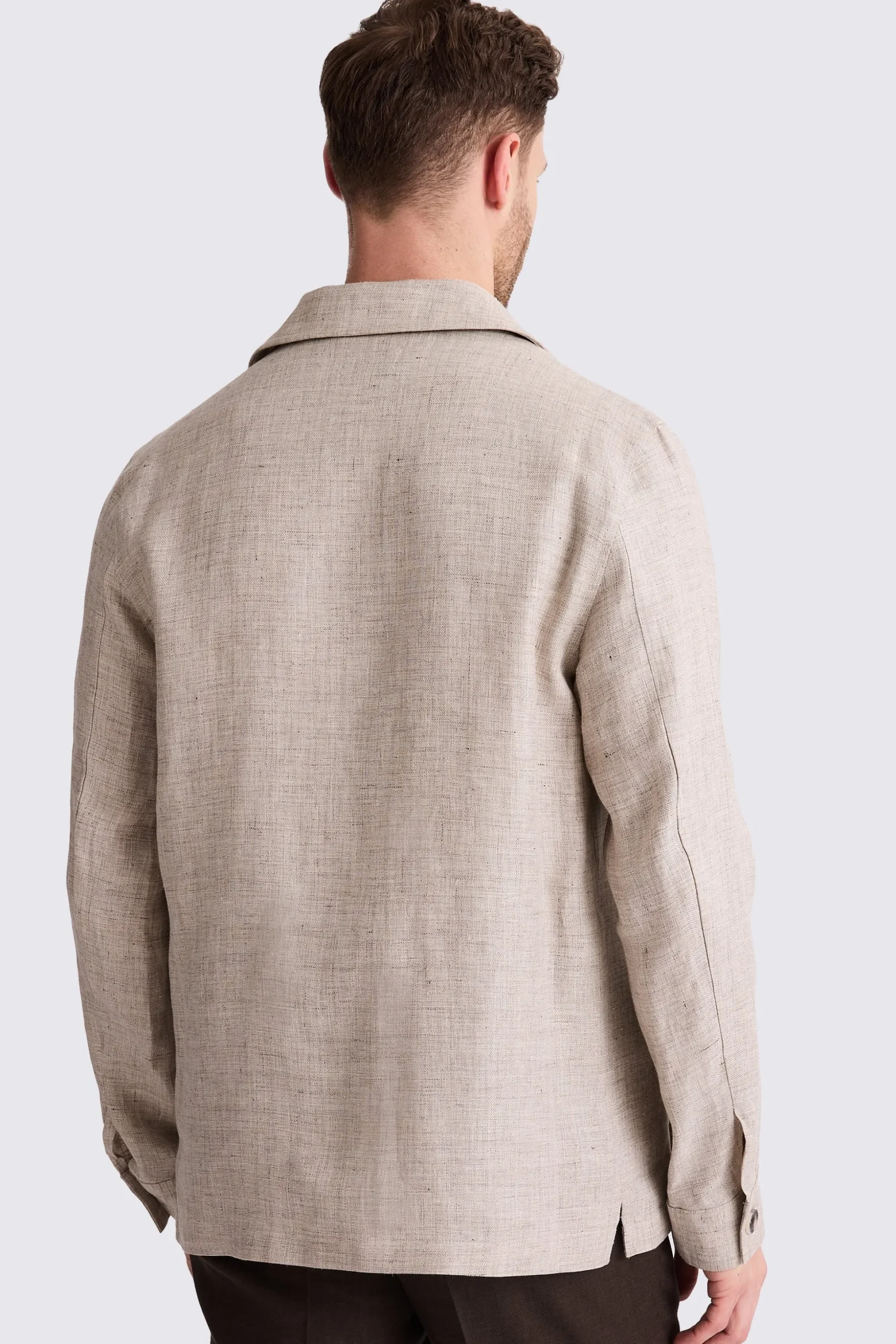 Neutral Linen Safari Shacket