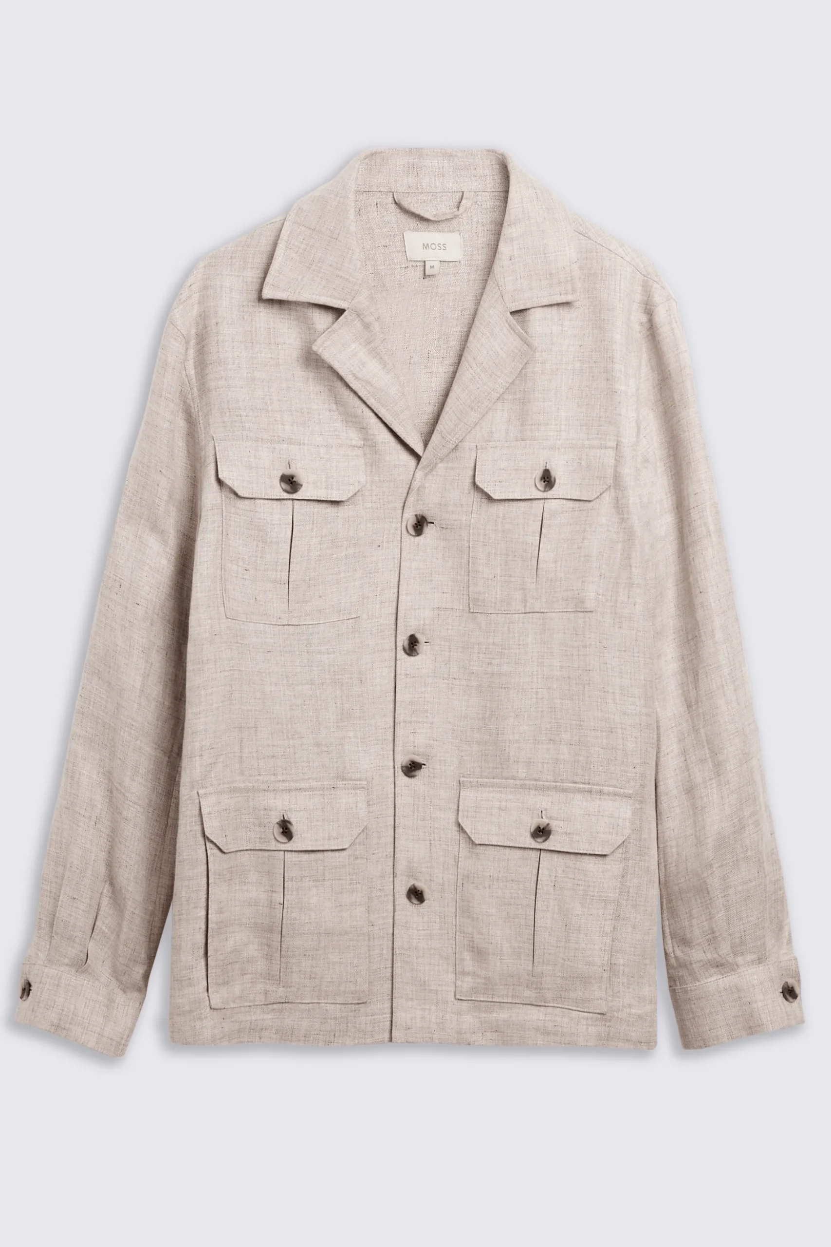 Neutral Linen Safari Shacket