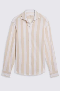 Neutral Pique Knit Shirt
