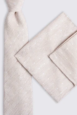 Neutral Polka Dot Tie
