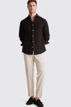 Neutral Wool Tailored Trousers