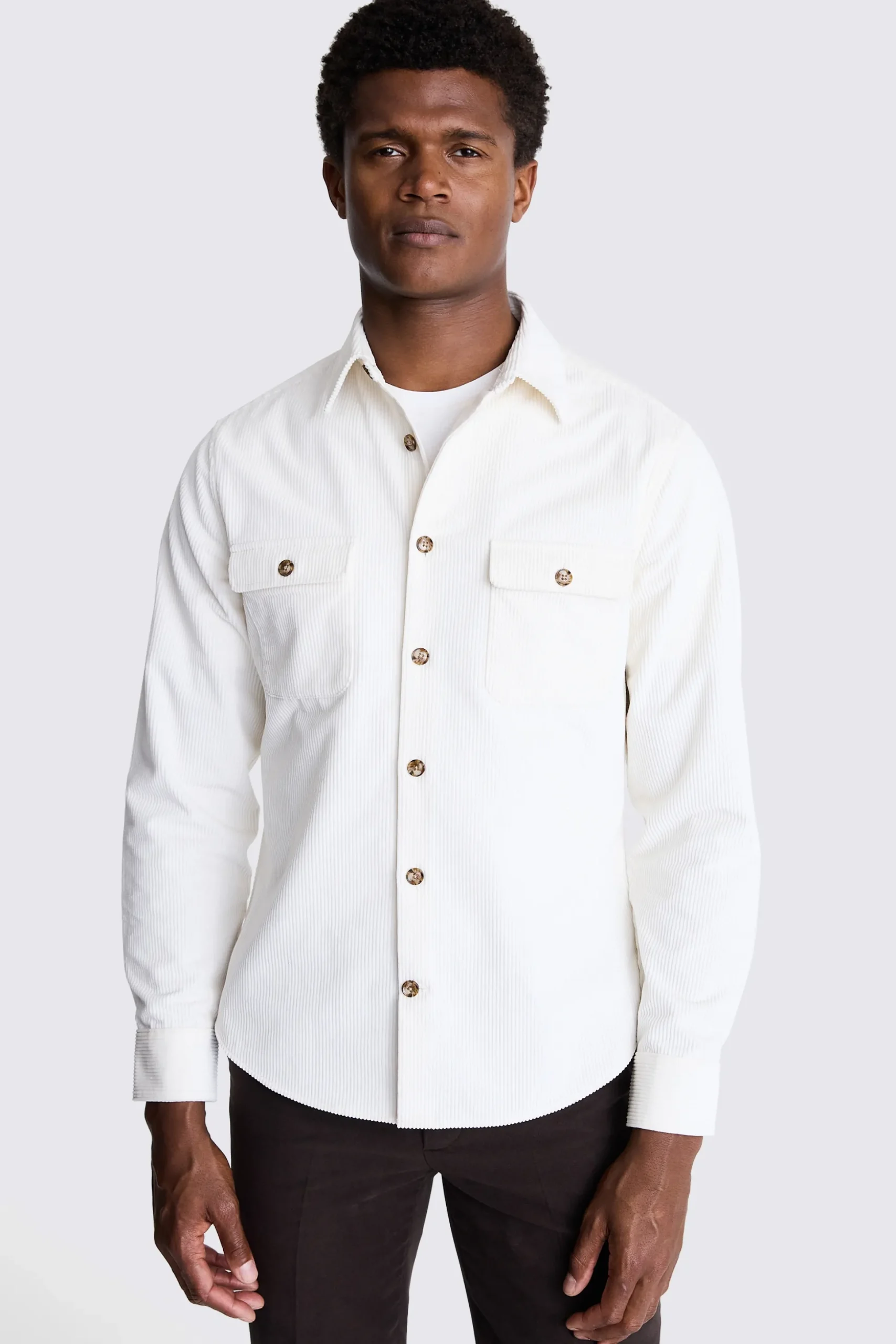 Off White Corduroy Overshirt