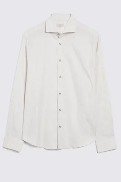 Off White Melange Brushed Shirt