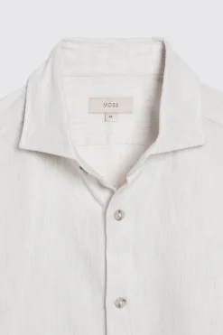 Off White Melange Brushed Shirt