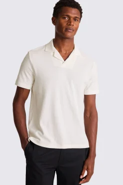 Off White Terry Towelling Skipper Polo