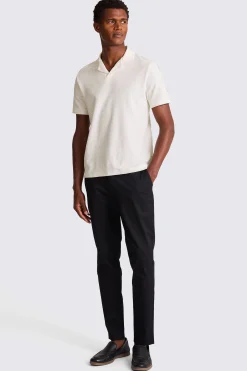 Off White Terry Towelling Skipper Polo
