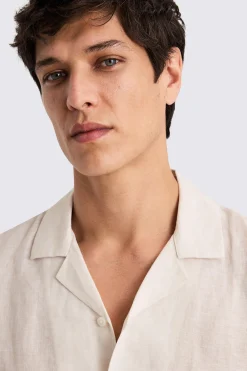 Off-White Cuban Collar Linen Shirt