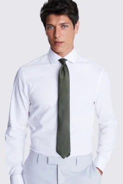 Olive Green Textured Tie