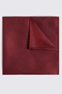 Red Textured Pocket Square