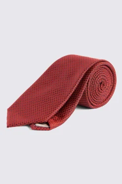 Red Textured Tie