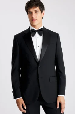 Regular Fit Black Notch Lapel Tuxedo Jacket