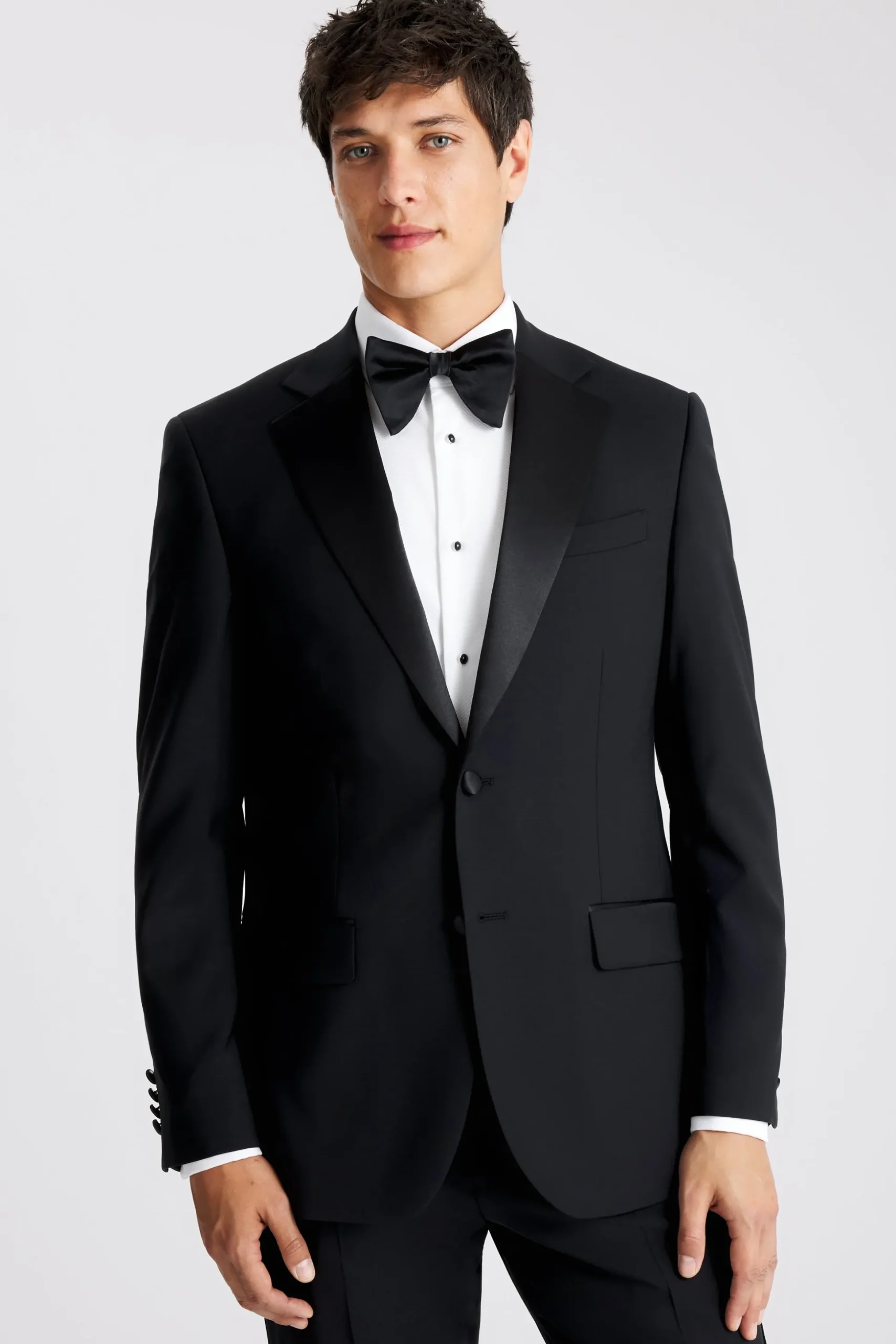 Regular Fit Black Notch Lapel Tuxedo Jacket