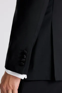 Regular Fit Black Notch Lapel Tuxedo Jacket