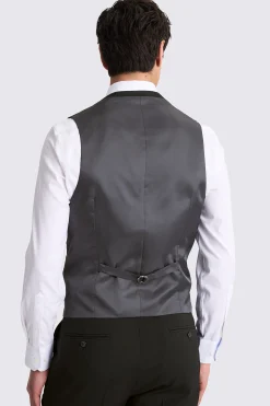 Regular Fit Black Stretch Waistcoat