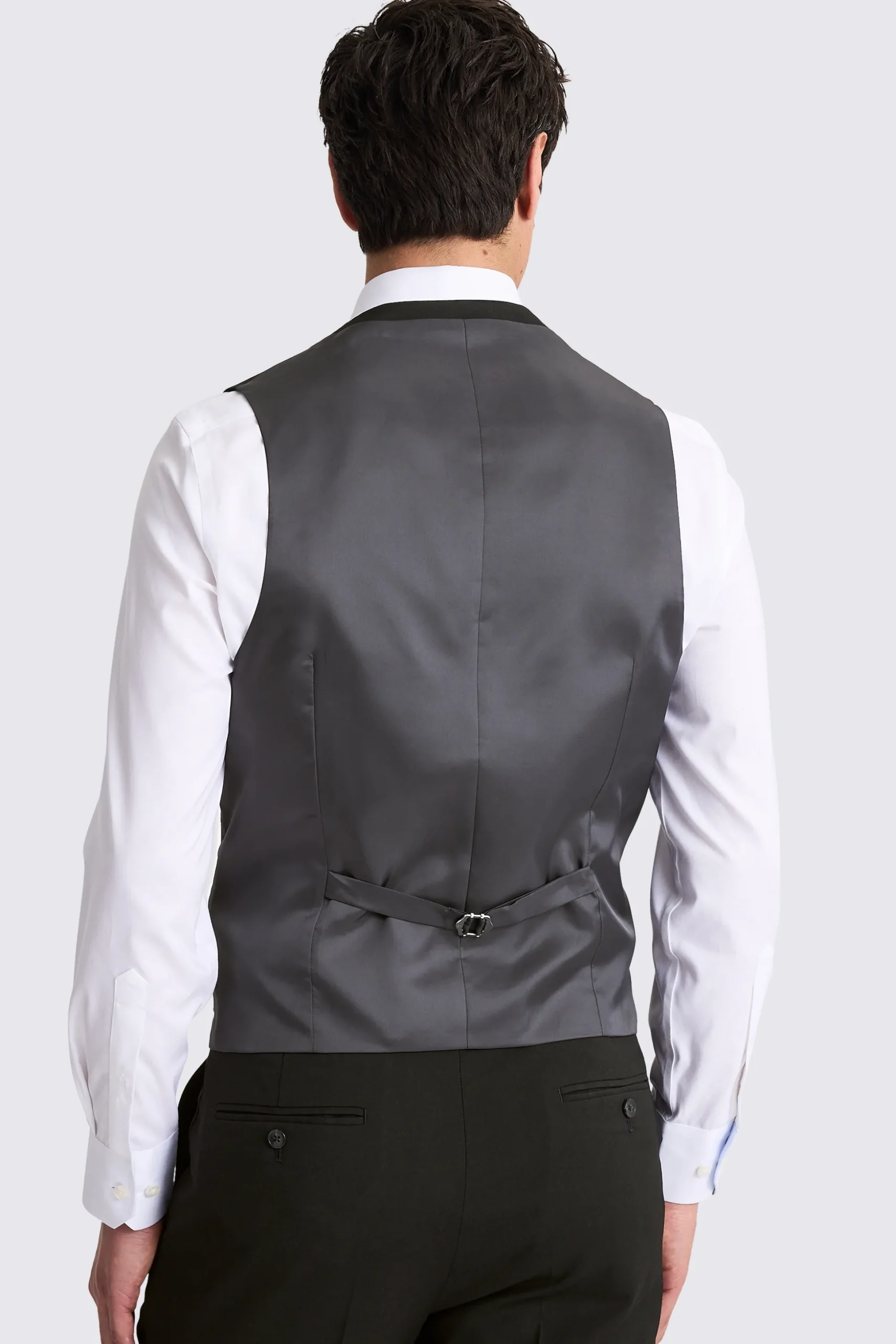 Regular Fit Black Stretch Waistcoat